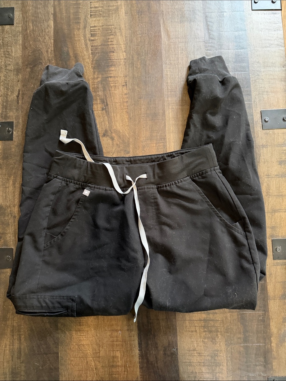 Figs Black Women's Drawstring Jogger Scrubs